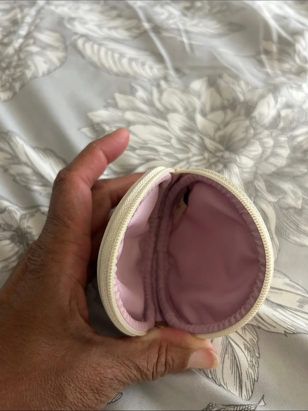 Coach Waverley Opt Art Round Coin Case in Pink, Lavender & Cream